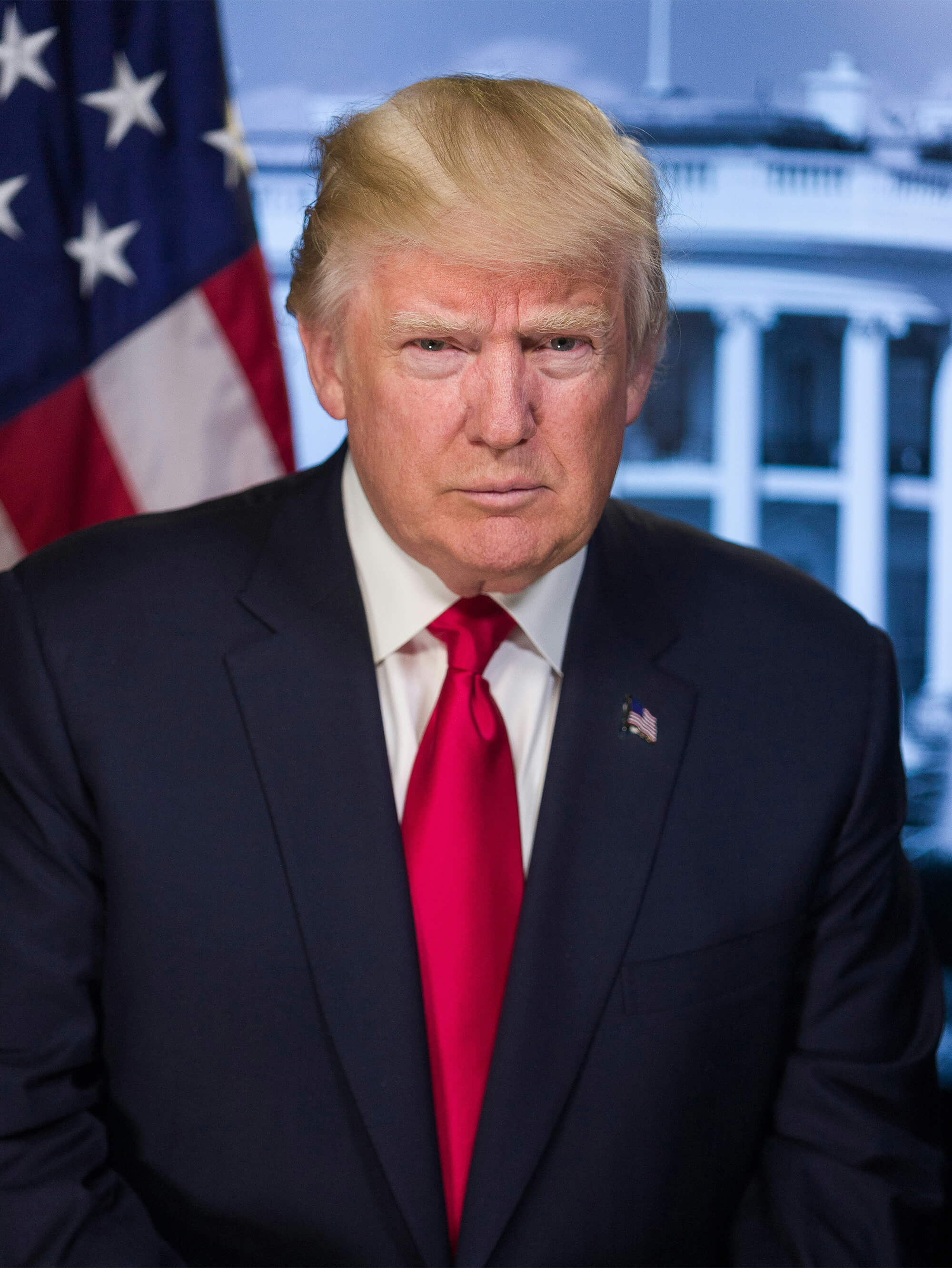 President Donald Trump, frequently cited in conversations about political opinions in interviews.